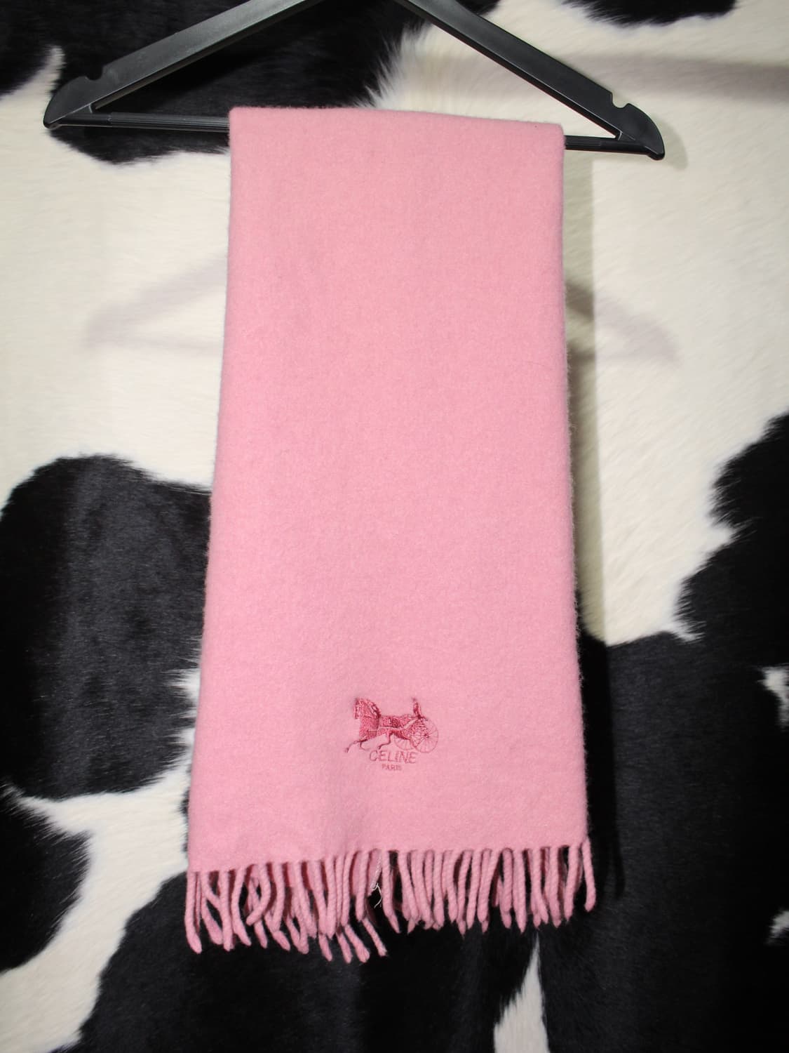 셀린느 울100% 핑크 머플러 상품이미지2
