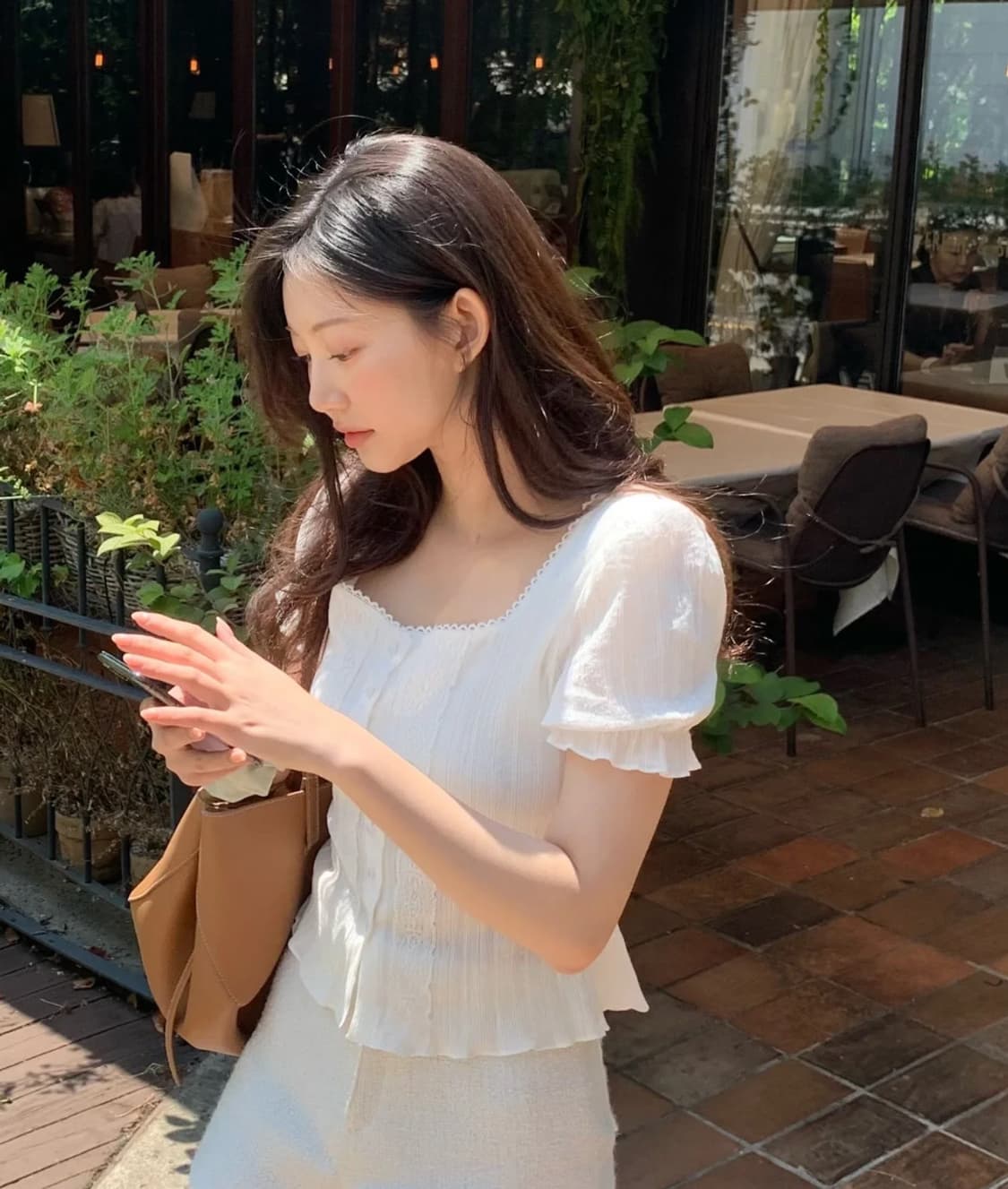 제니오 펄 에스닉 블라우스 아이보리S 상품이미지1