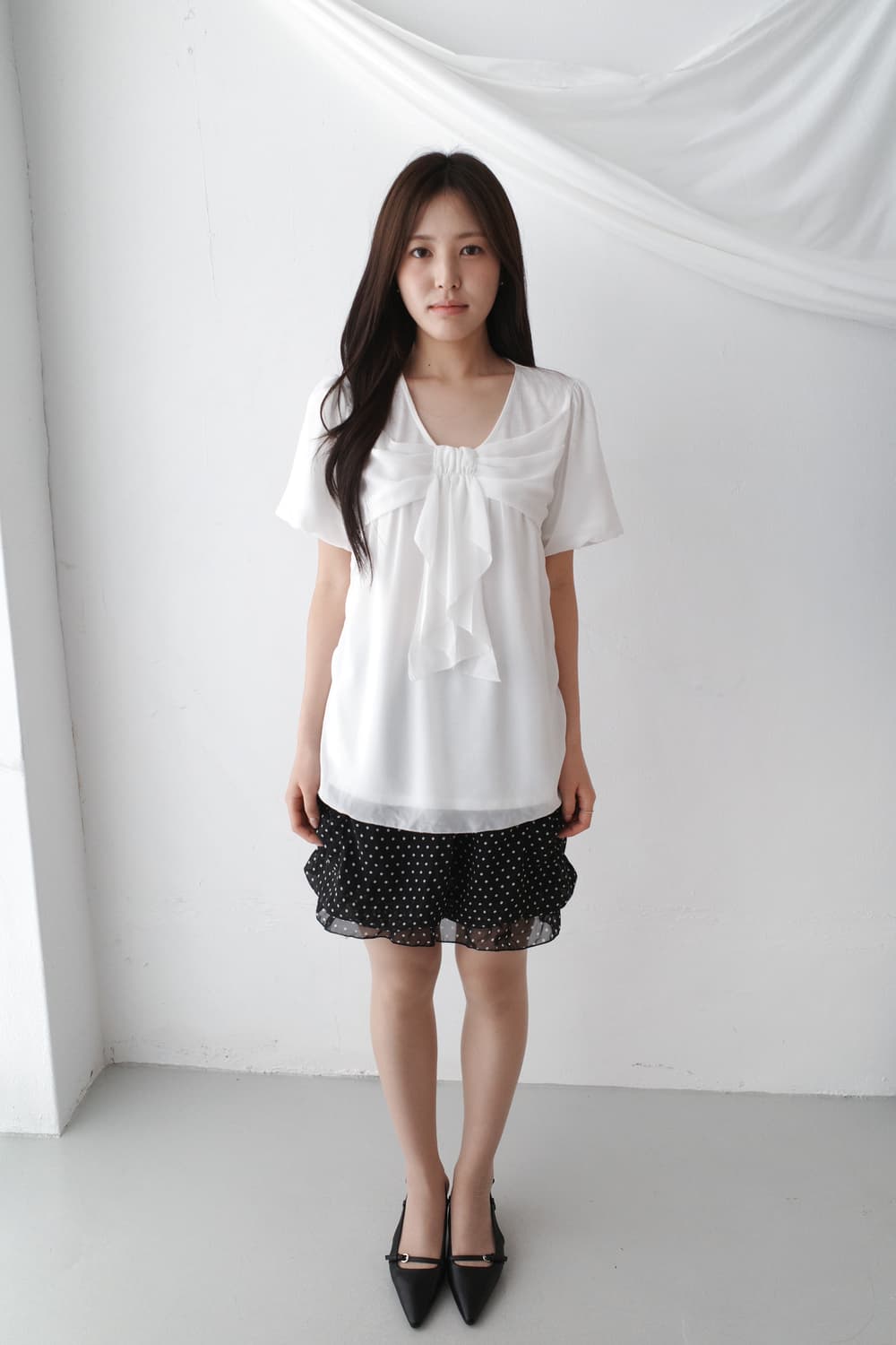 ribbon dot balloon skirt  상품이미지4