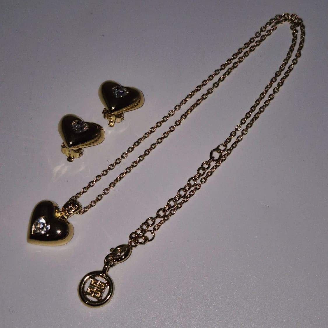 80s 프랑스 지방시 비쥬 하트 목걸이&이어클립 세트 상품이미지10