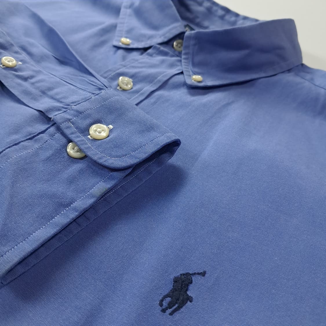 CK414 2XL 폴로 90s 야머스 클래식 블루 셔츠 남방 상품이미지4