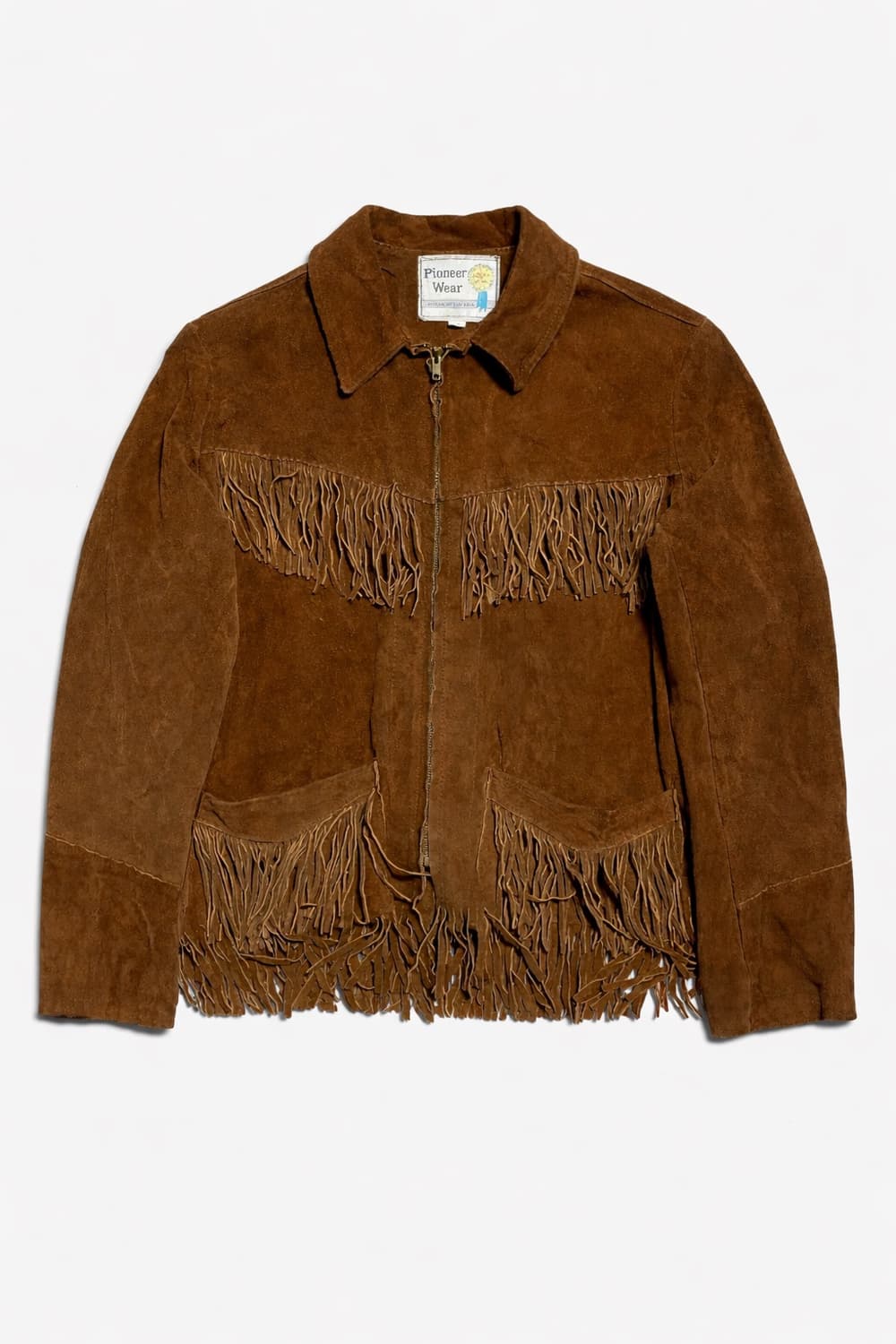 USA 60s~70s 미국빈티지 웨스턴 히피 리얼 스웨이드 프린지 자켓 상품이미지1
