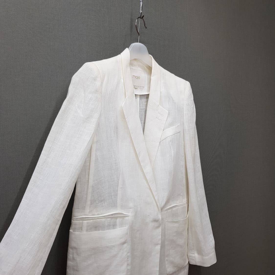 마쥬 아이보리 린넨 싱글 자켓 S사이즈 상품이미지3