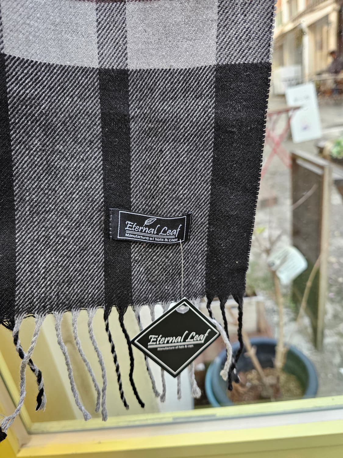 Eternal leaf 브라운 체크 머플러 상품이미지3