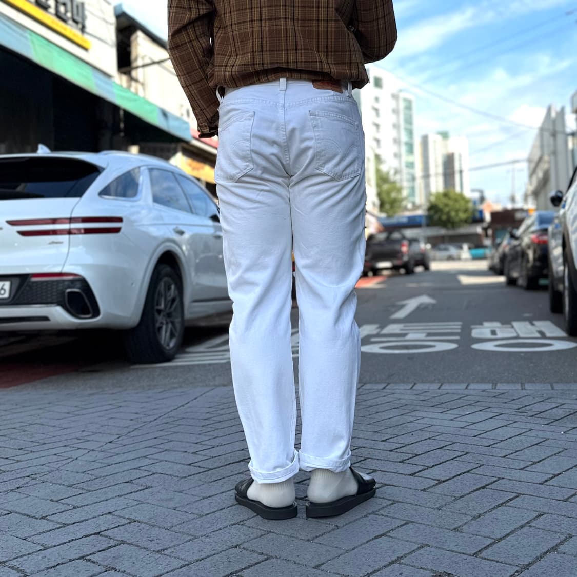 리바이스 501 화이트 데님 32 상품이미지10