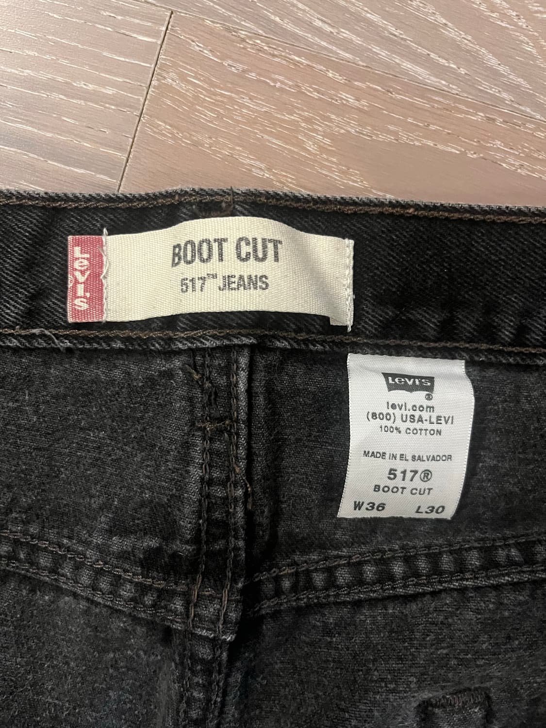 00s levis 리바이스 517 블랙 흑청 36x30 상품이미지2