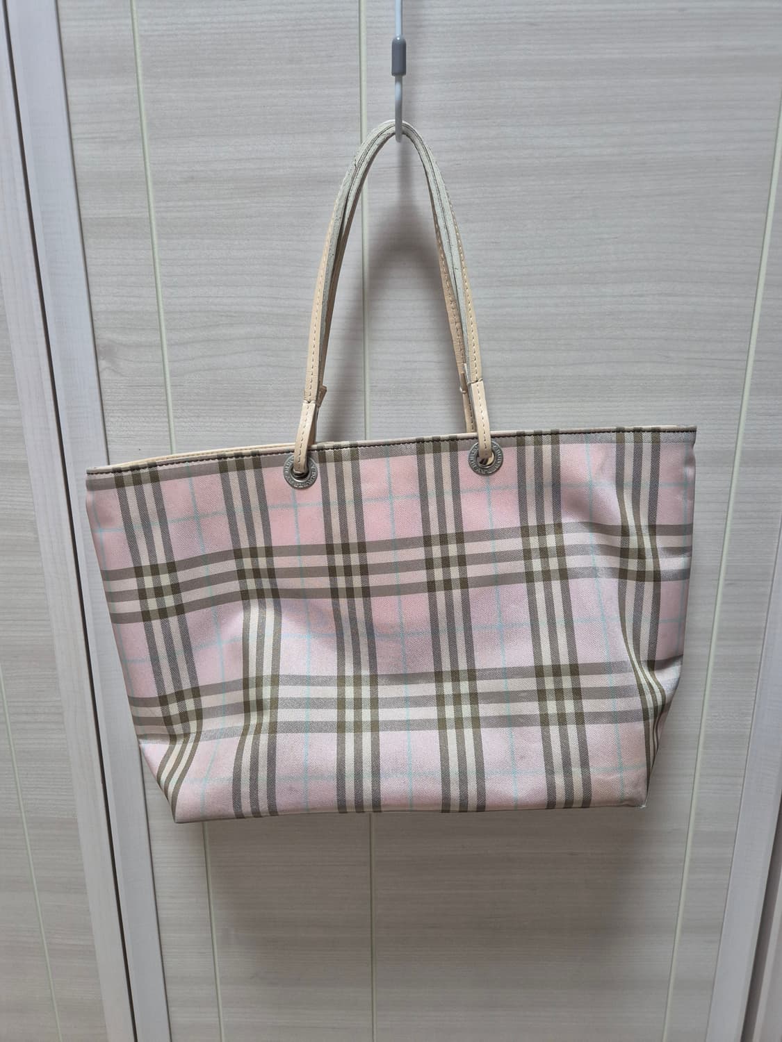 (정품) 버버리 (Burberry) 노바 체크 핑크 토트백 상품이미지2