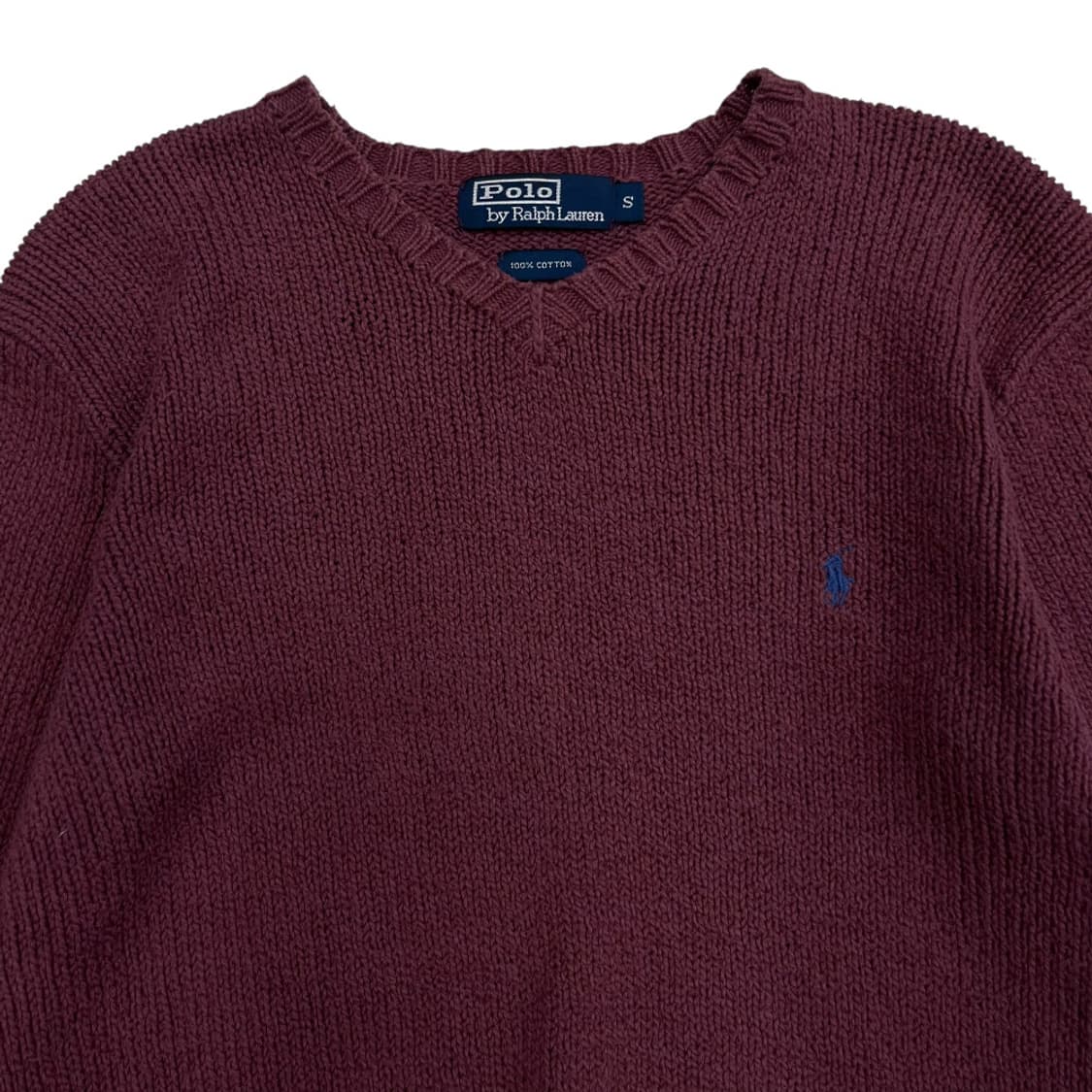 폴로 랄프로렌 블루포니 딥핑크 브이 니트 S 상품이미지4