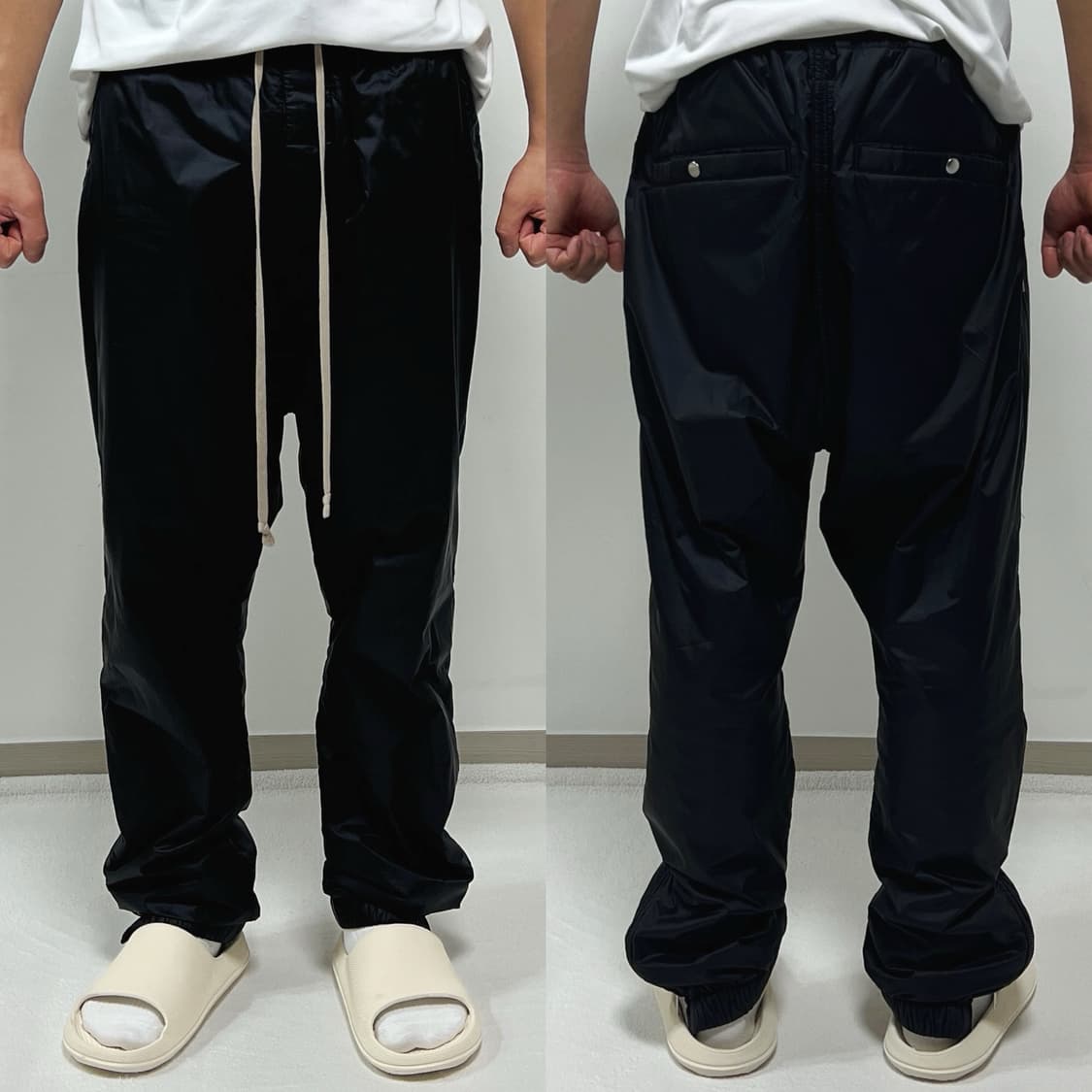 릭오웬스 18FW "SISYPHUS" 드로우스트링 롱 나일론 트랙 팬츠 상품이미지1