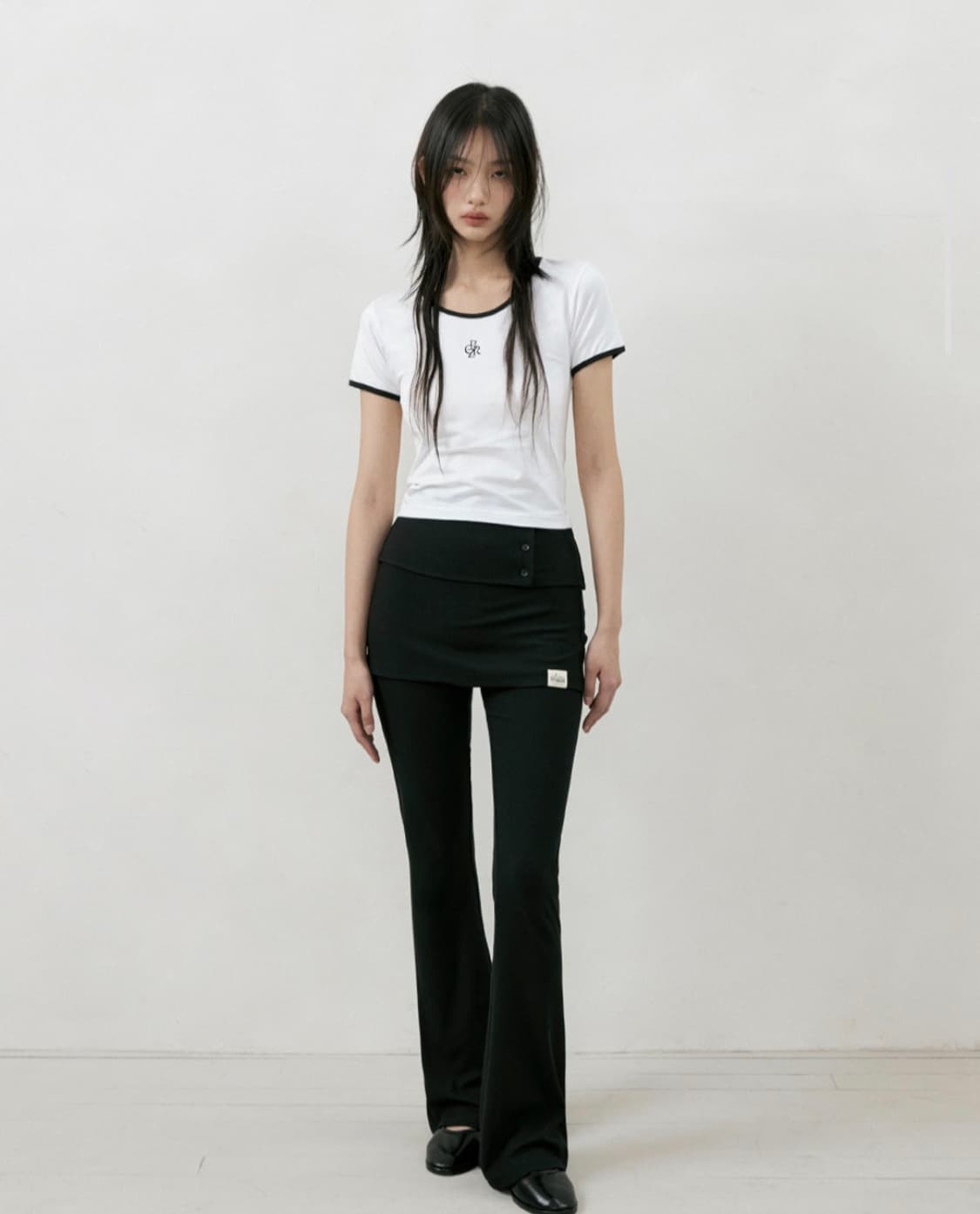 시티브리즈 라인 배색 슬림 반팔 티셔츠 링거 티 상품이미지2