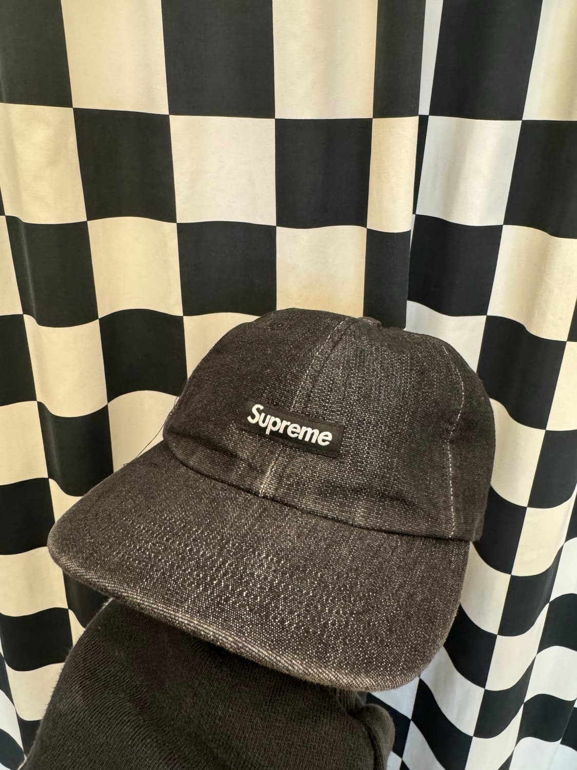 슈프림 데님 스몰 박스로고 코듀라 캡 처분  상품이미지1