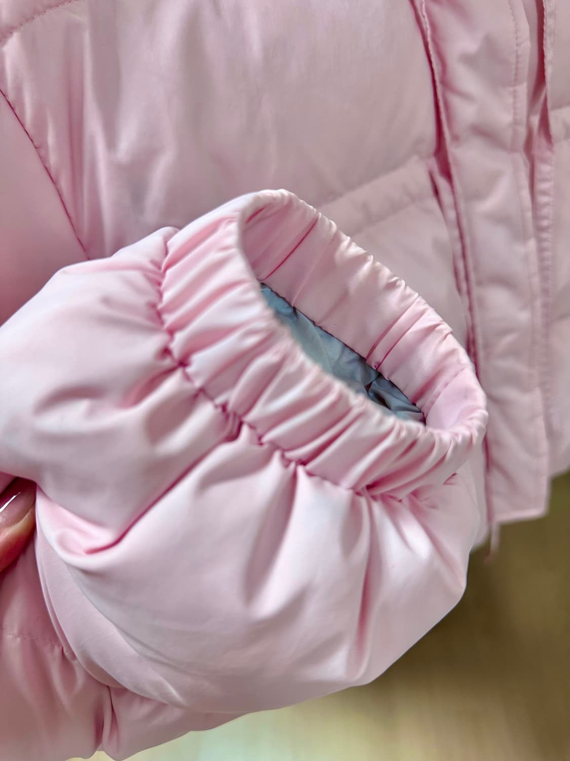 마가린 핑거스 리본 패딩 핑크 상품이미지4