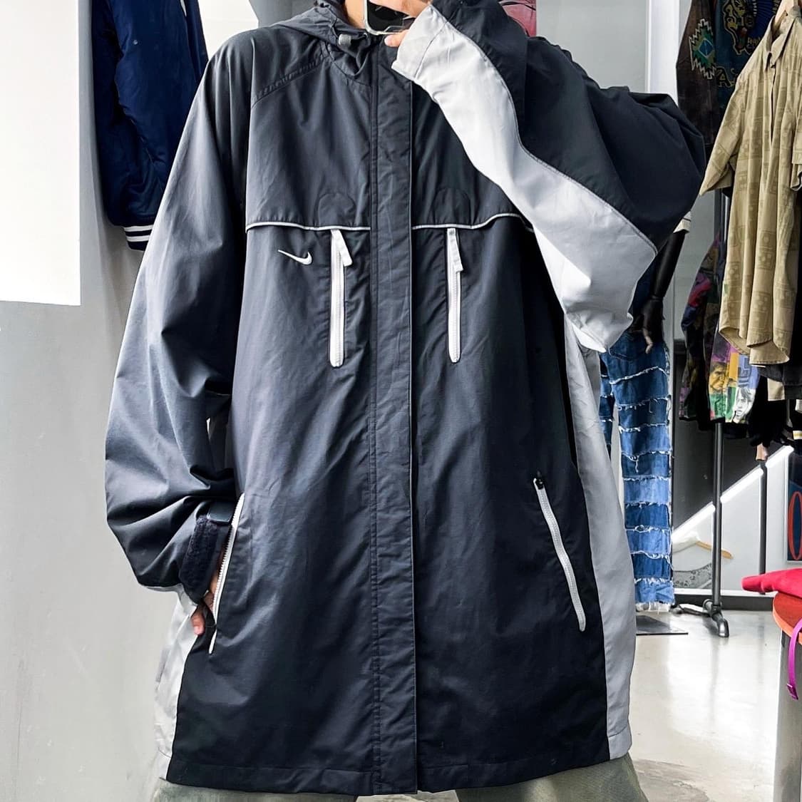 나이키 스우시 3m 리플렉티브 파이핑 라인 후드 자켓 상품이미지2