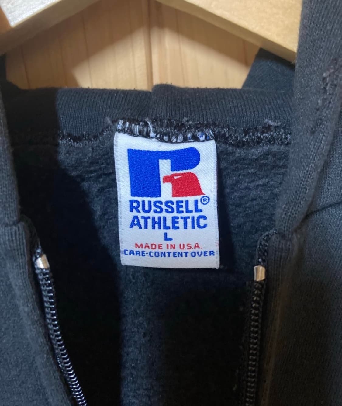 러셀 후드집업 made in USA 블랙 상품이미지3