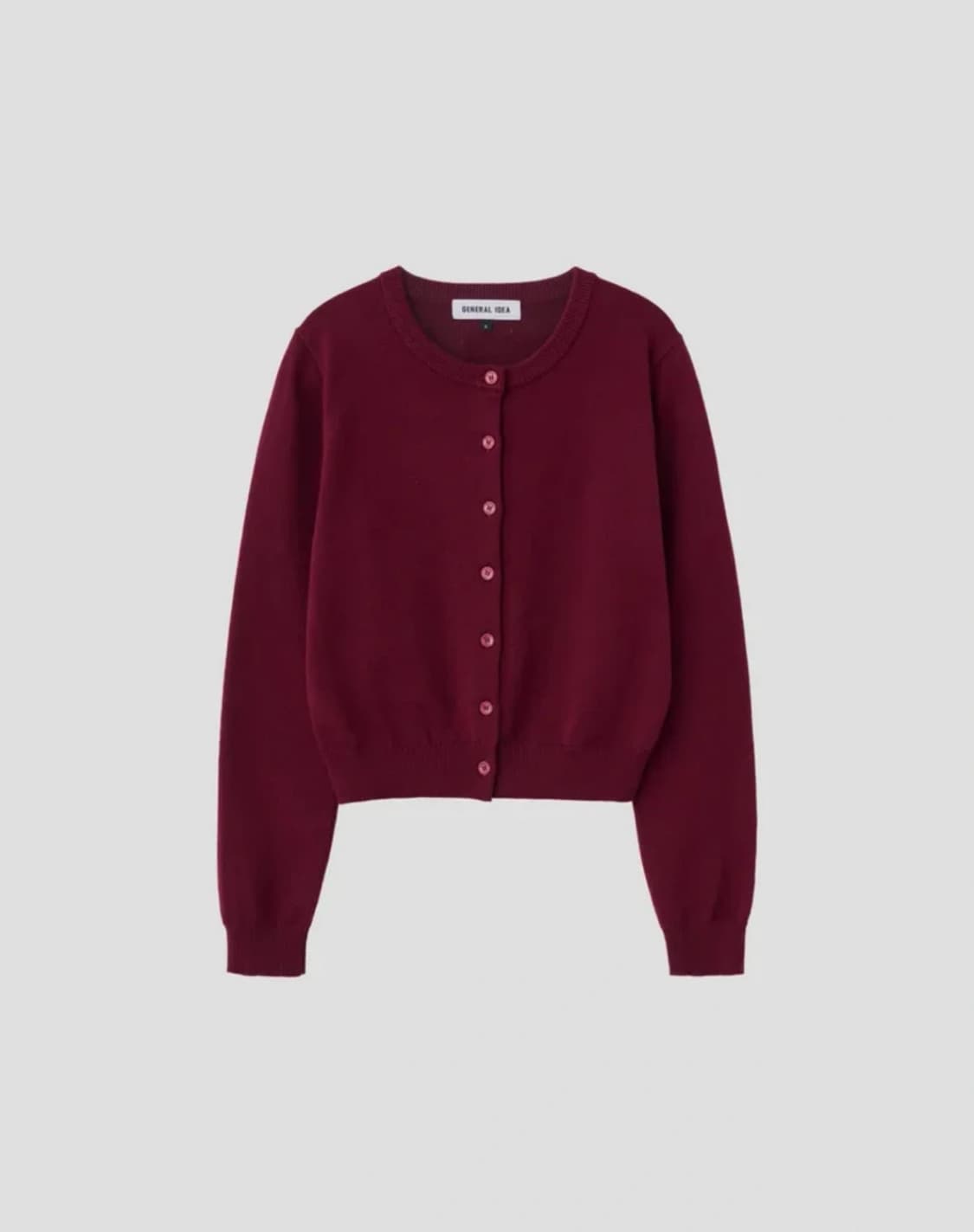 제너럴 아이디어 울 가디건 버건디 m 상품이미지1