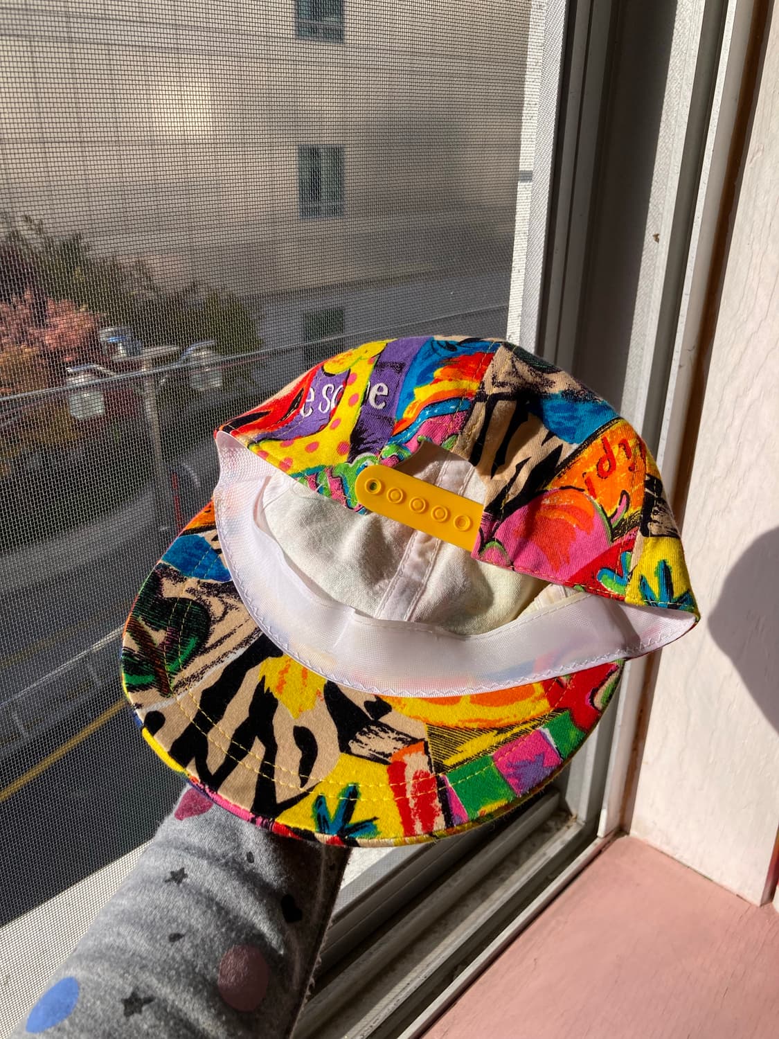 레인보우 페인팅 패턴 캠프캡 상품이미지4