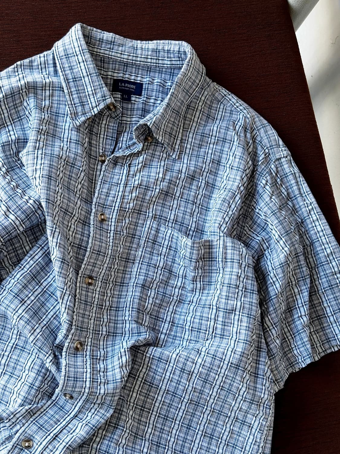 Natural sucker fabric H/S shirt 상품이미지1