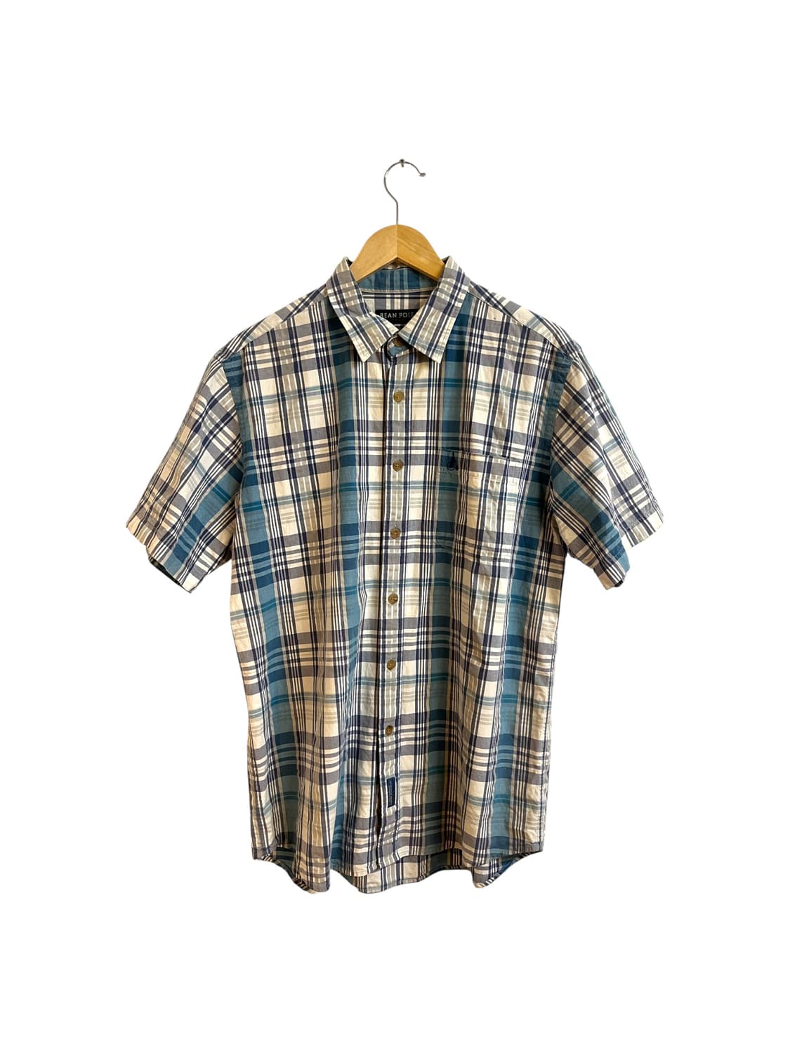 빈폴 블루 체크 반팔 셔츠 XL 상품이미지1