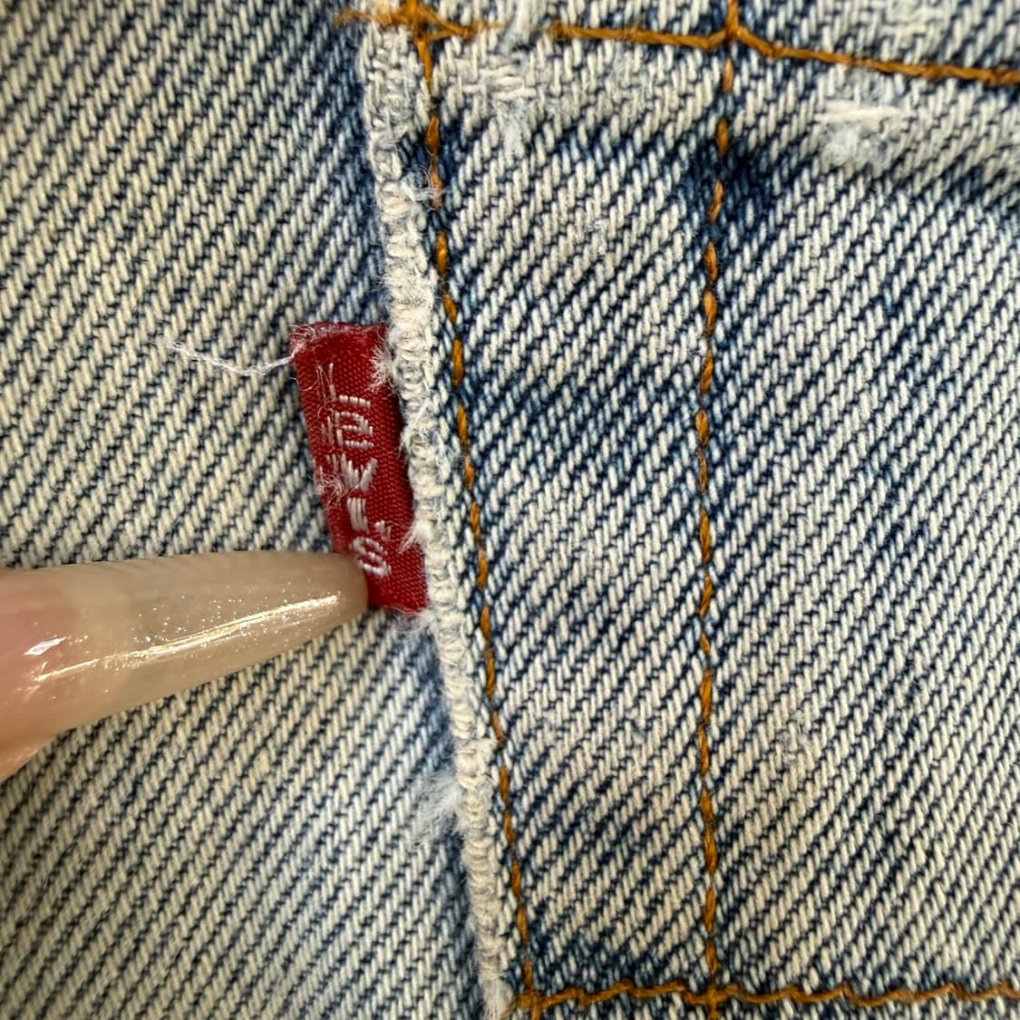 리바이스 Levi’s 빈티지 스트레이트 연청 데님 팬츠 찢청 상품이미지5