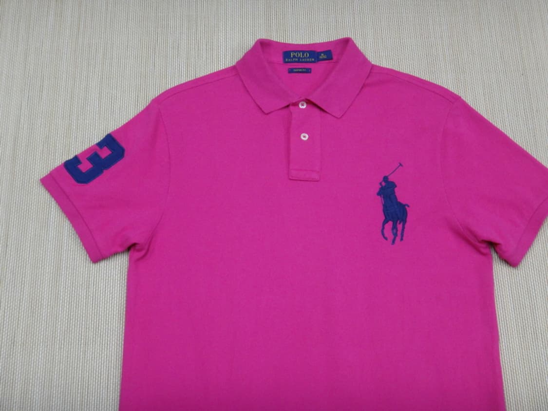 (M) 폴로랄프로렌 빅포니 자수 카라 반팔 티셔츠 상품이미지3