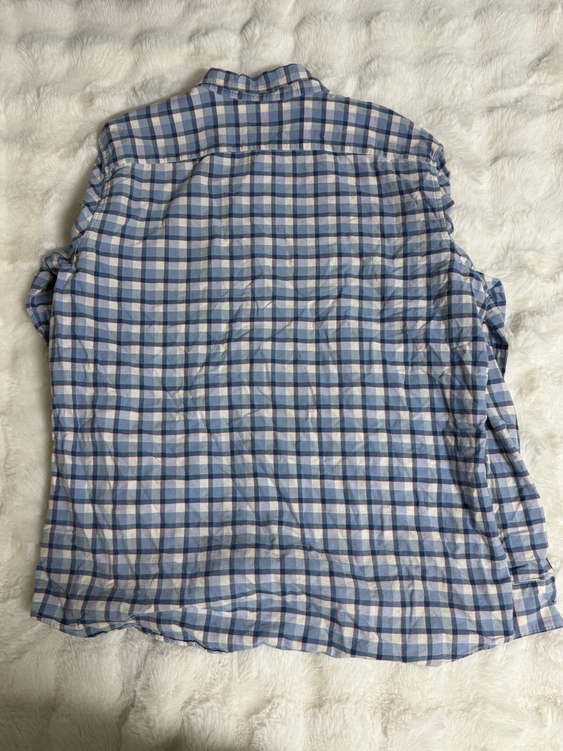 [XXL] 아메리칸 이글 체크 셔츠 블루 상품이미지3