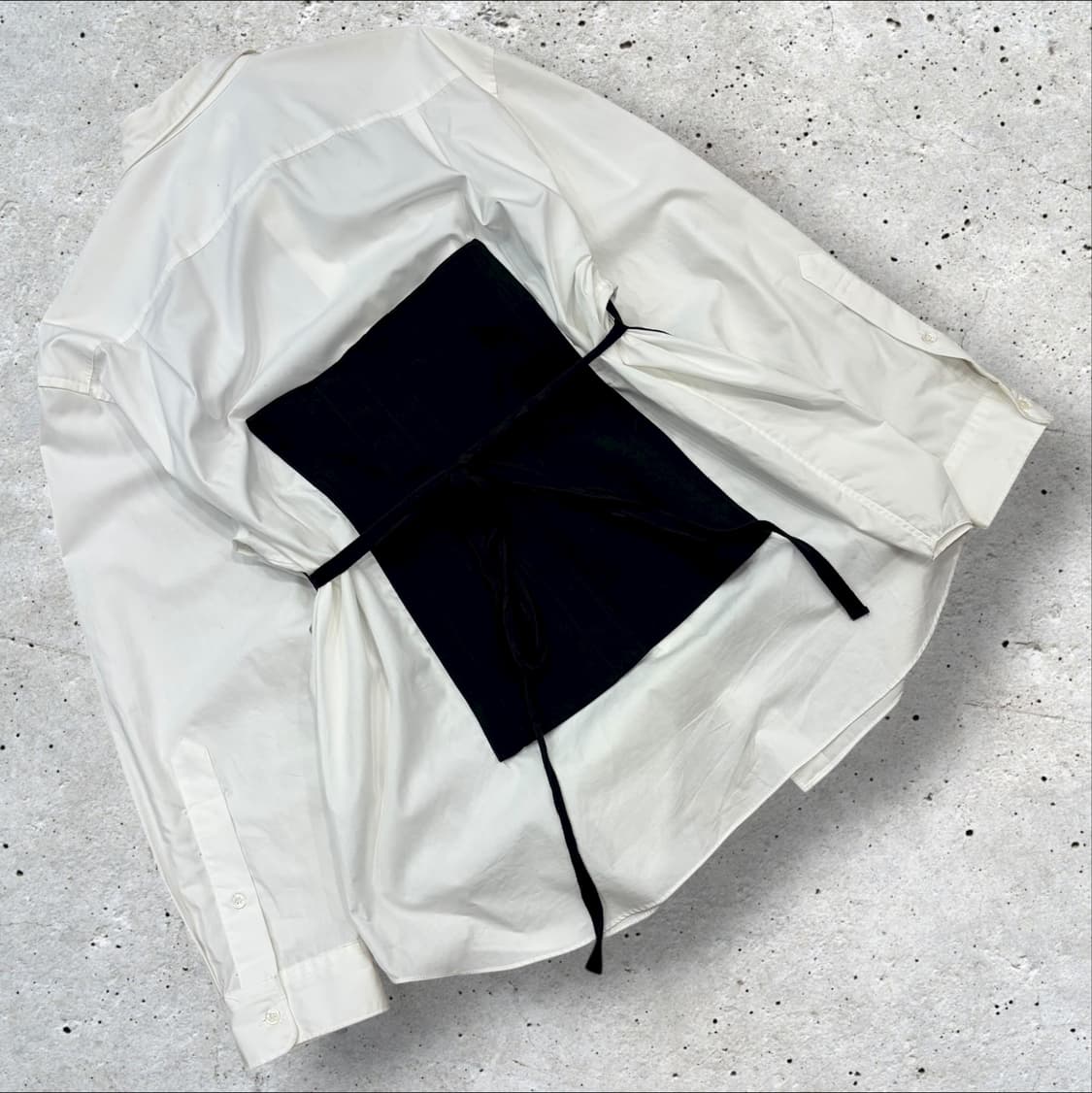 [M] 준야 와타나베 꼼데가르송 블랙 베스트 디테일 셔츠 B333 상품이미지2