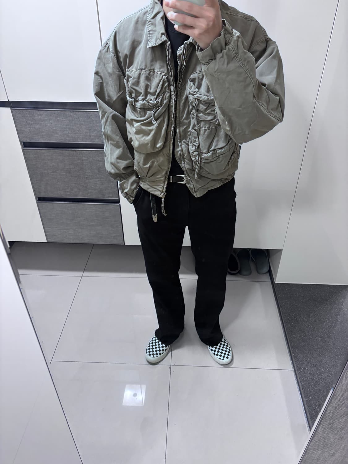 M 자라 카키 유틸리티 포켓 자켓 상품이미지2