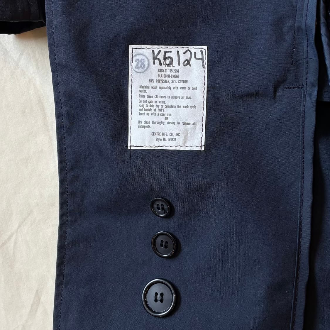 [42L] US Army All Weather Coat Navy 상품이미지7