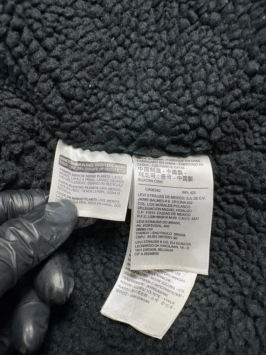 Levis 리바이스 블랙 쉐르파 자켓 M 상품이미지5
