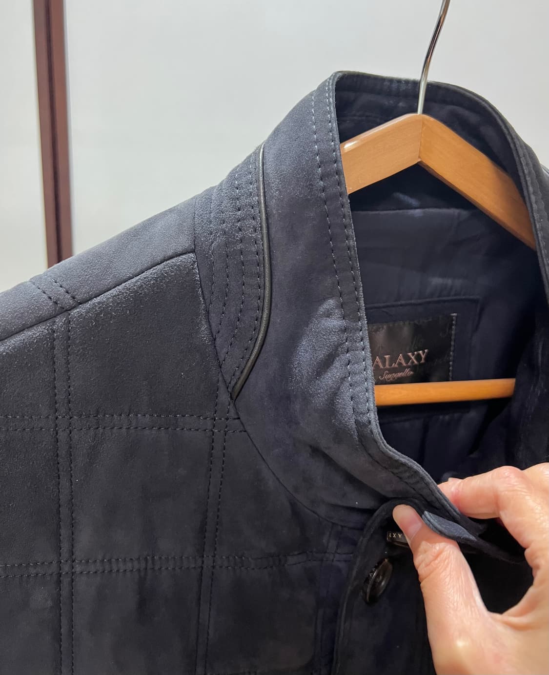 갤럭시(Galaxy) 수젤로 천연 염소가죽 퀼팅 자켓 (100) 상품이미지5