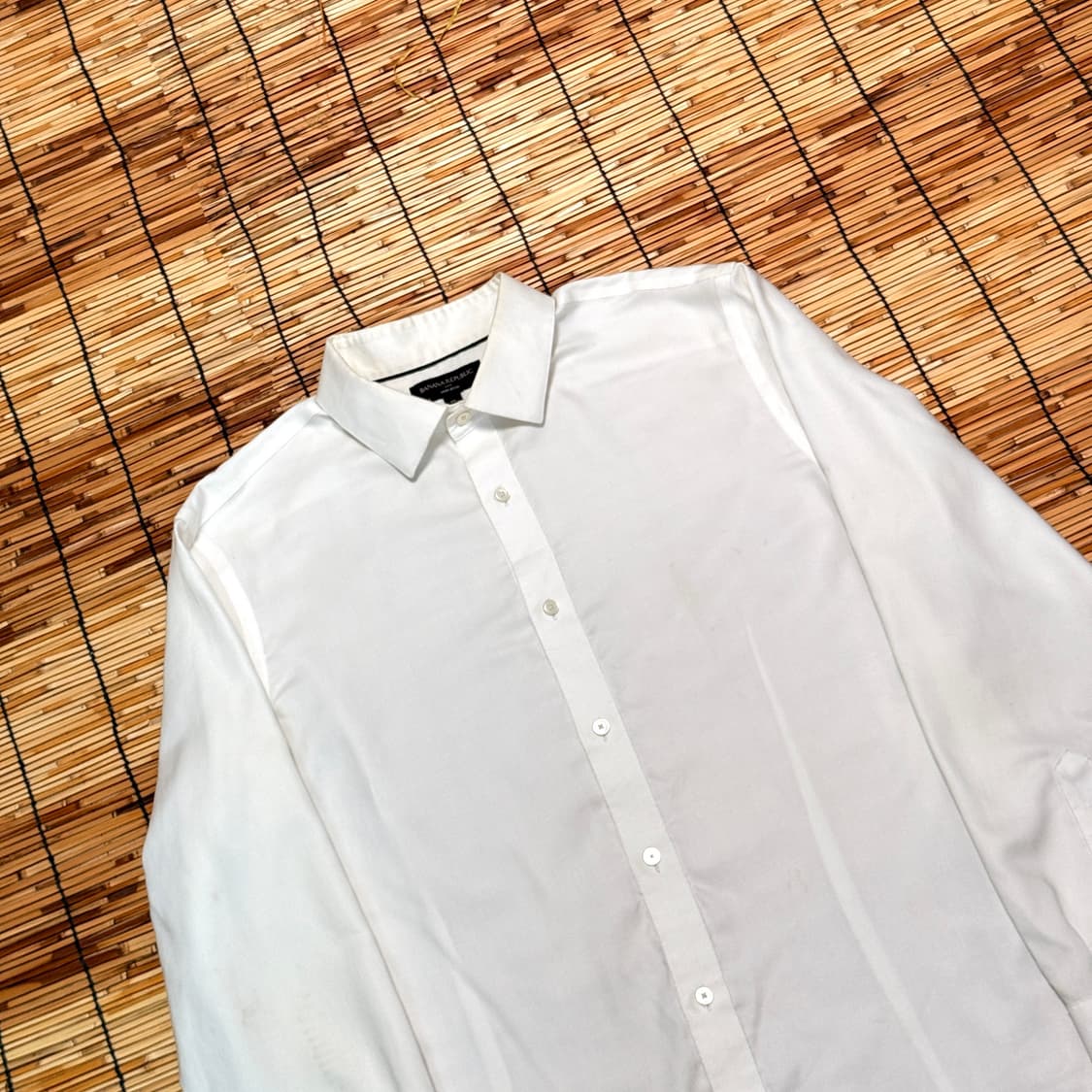 바나나리퍼블릭 화이트 논아이론 셔츠 XL 상품이미지3