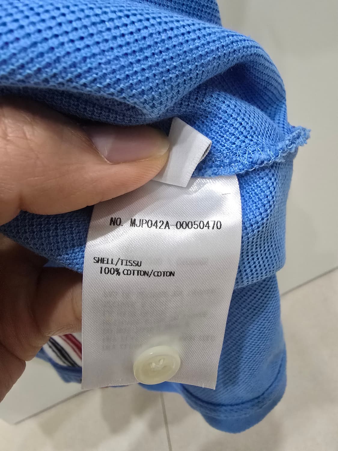 톰브라운 블루 반팔 카라티 상품이미지9