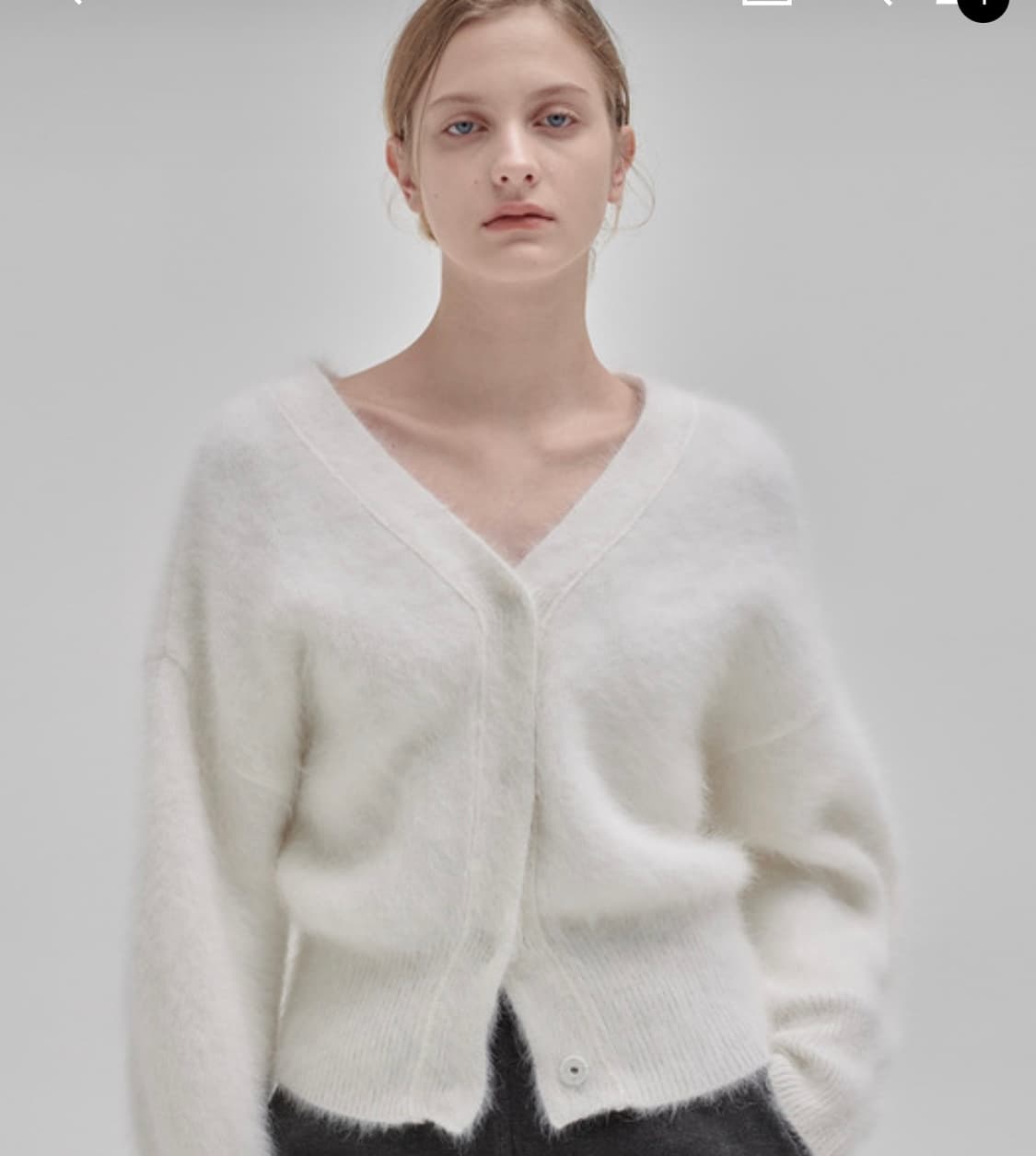 닐바이피 25WN angora cardigan 앙고라 가디건 베이비파우더 상품이미지2