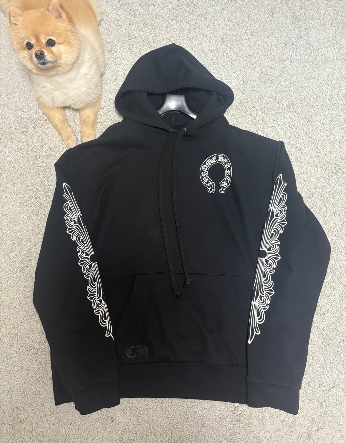 [XL]크롬하츠 홀스슈 플로랄 후드 상품이미지1