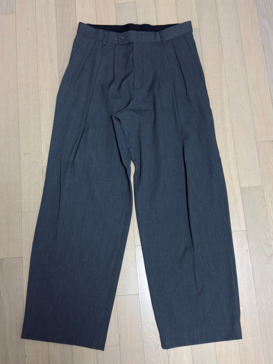 주앙옴므 /매드플리츠 와이드 트라우저 / 차콜 / L 상품이미지3