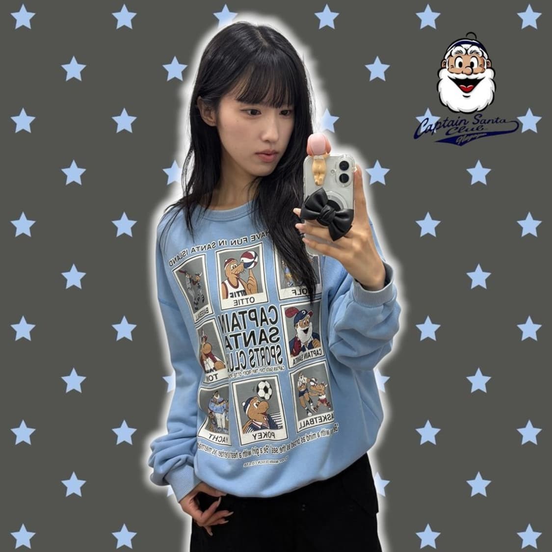 캡틴산타 프린팅 맨투맨 상품이미지1