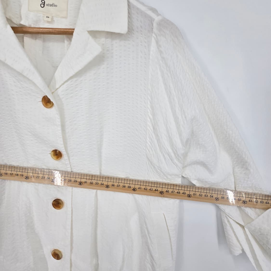 g studio 화이트 7부 소매 여름 자켓 블라우스 55 상품이미지4