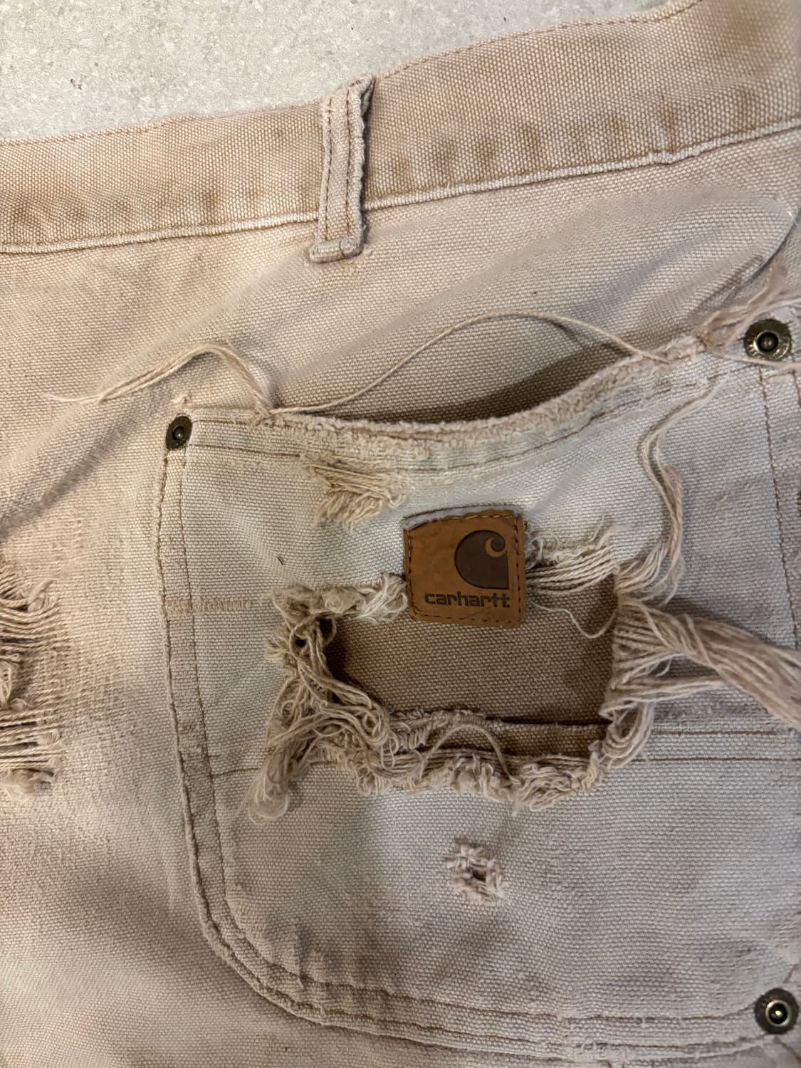 칼하트 90‘s 더블니 가죽탭 빈티지 워크팬츠 상품이미지5