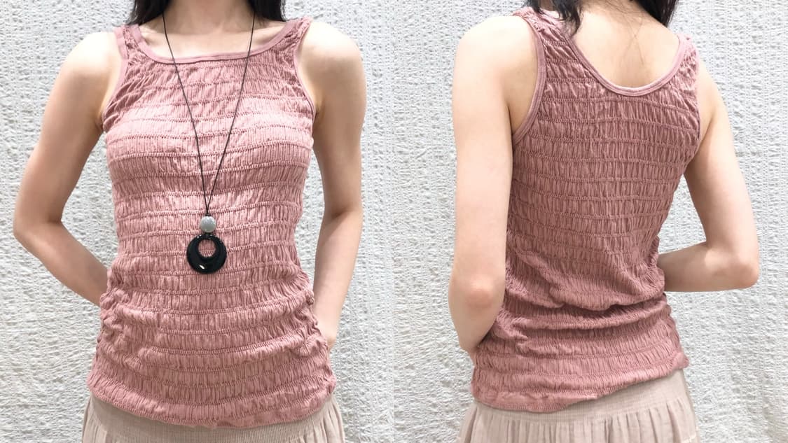deep pink wrinkle sleeveless 상품이미지5