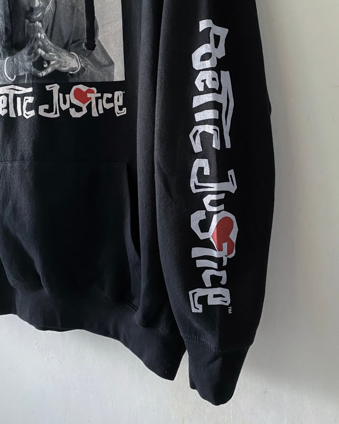 Poetic Justice 2pac 블랙 후드티 상품이미지7