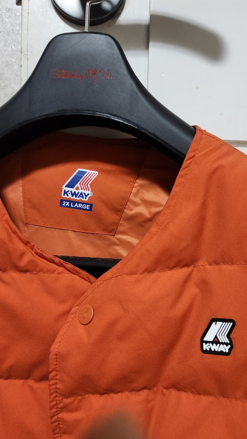 [XXL] 까웨 kway 경량패딩 퀼팅자켓 깔깔이 다크오렌지 후리스 점퍼 상품이미지7