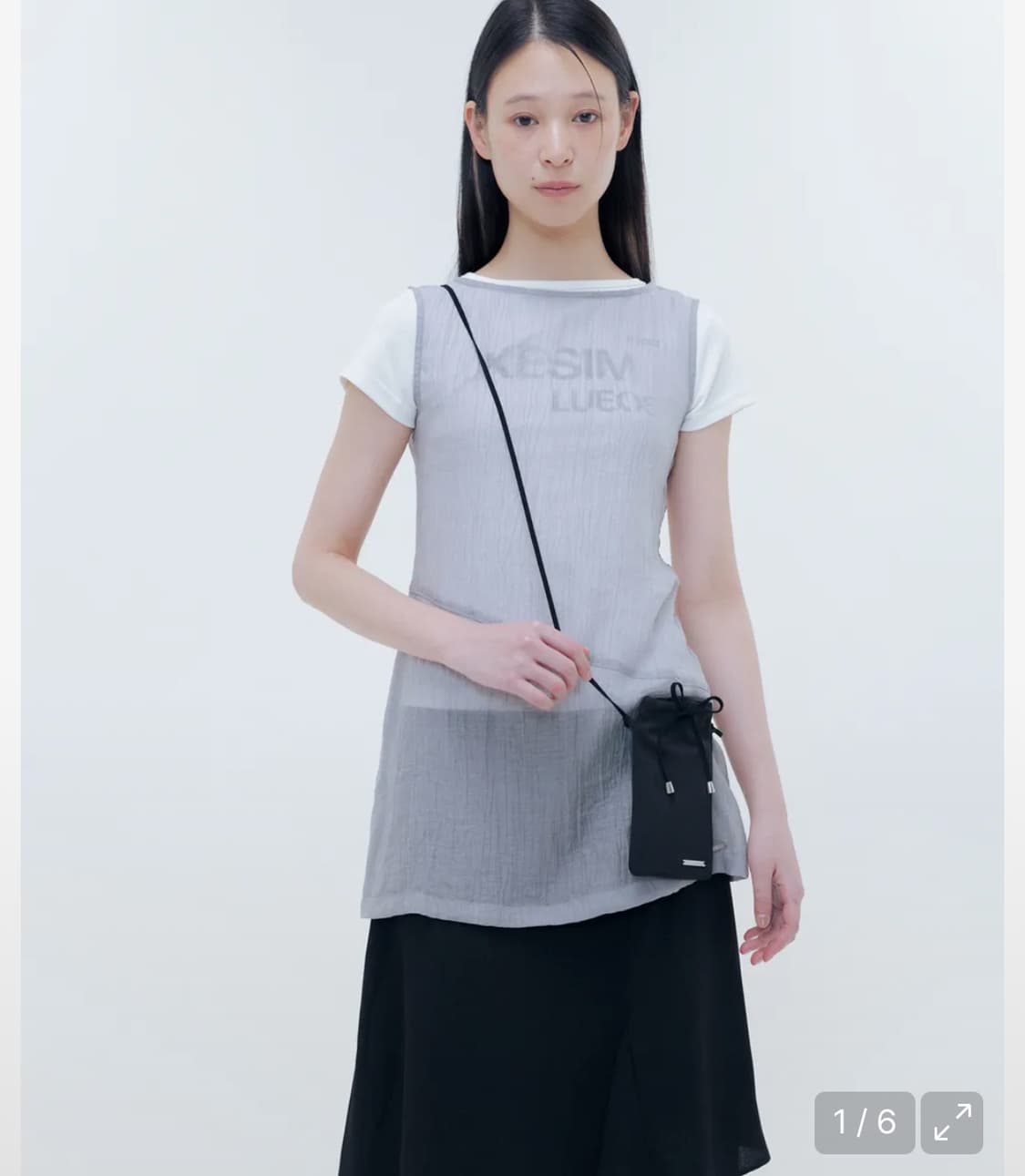 미세키서울 Sheer sleeveless button one piece 상품이미지3