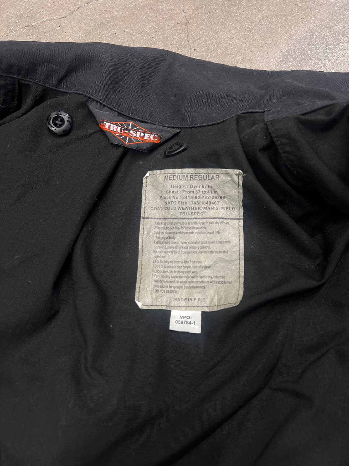 TRU-SPEC 필드 자켓 블랙 상품이미지4
