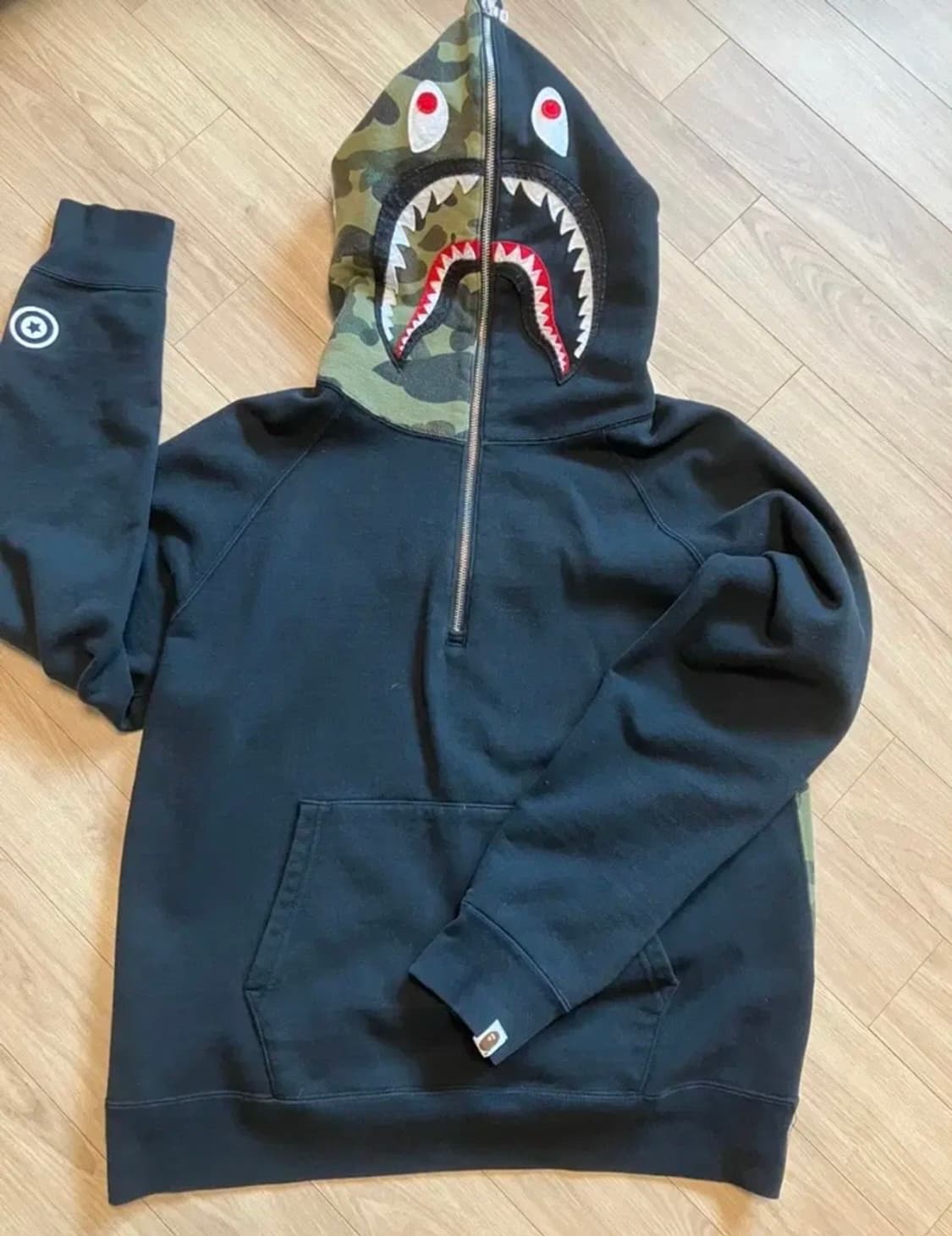 베이프 반집업 카모 샤크후드 정품 상품이미지2