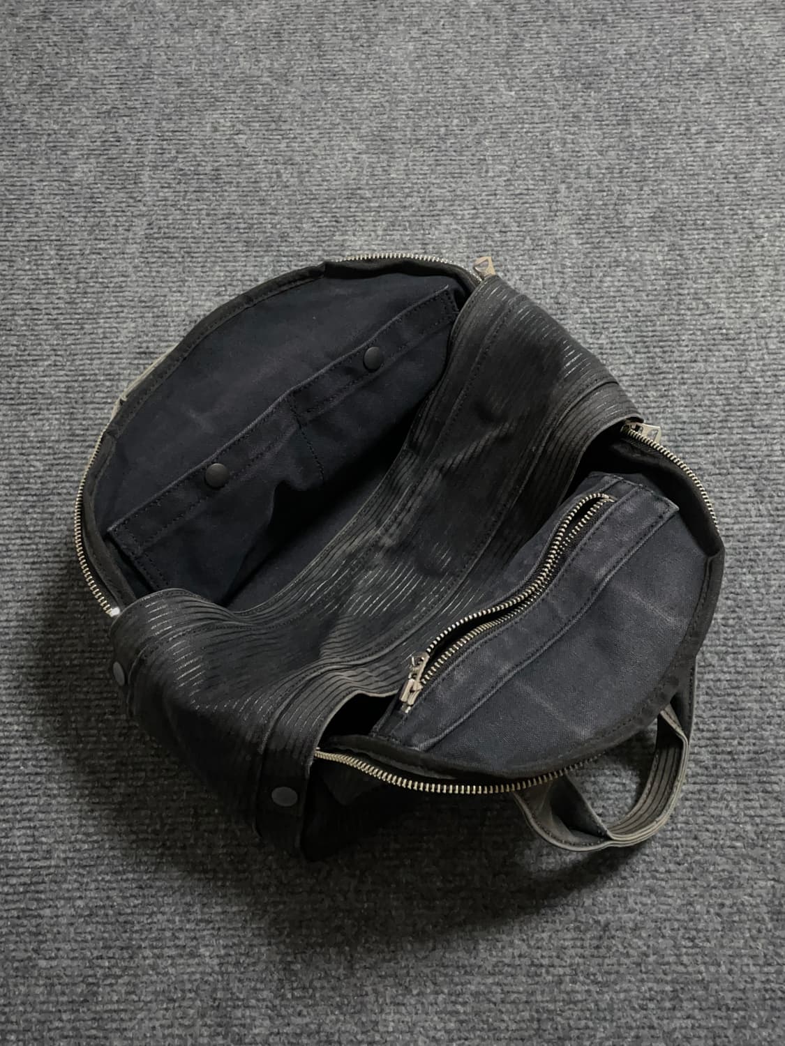 포터 블랙 스트라이프 보스턴백 상품이미지3