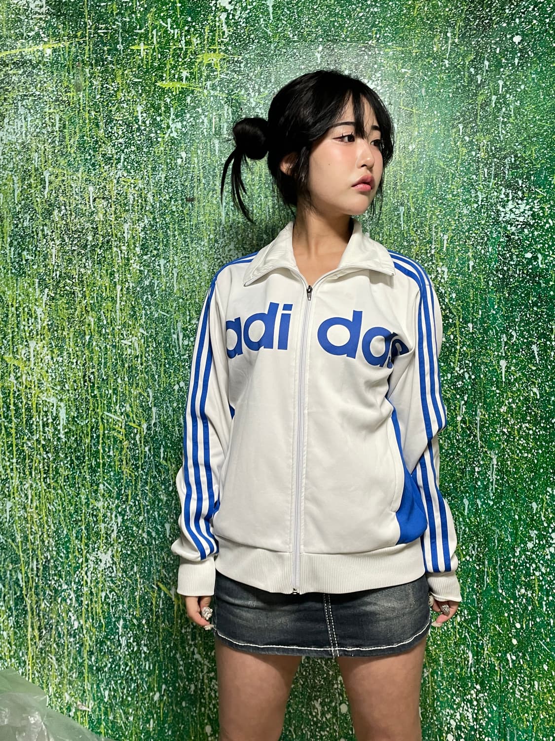 아디다스 대장 스펠로고 화이트 블루 져지 95 상품이미지1