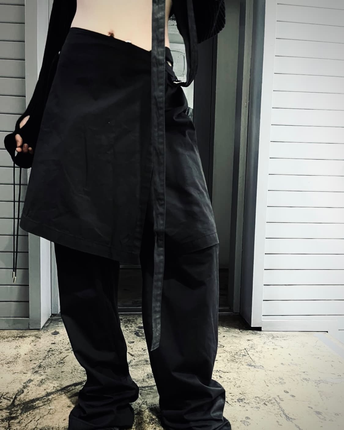 혜인 서 스트랩 스커트 레이어드 팬츠 상품이미지5