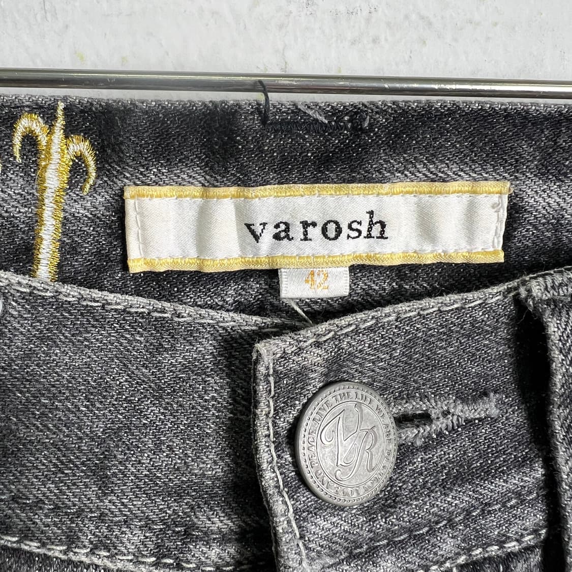 Varosh 디스트레스드 흑청 워싱 데님 팬츠 42 상품이미지3