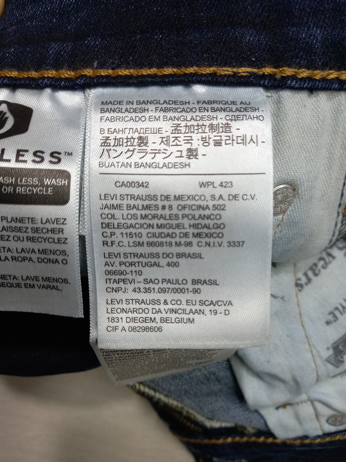 30 리바이스511 워싱 스판 슬림일자진 30-166 상품이미지8