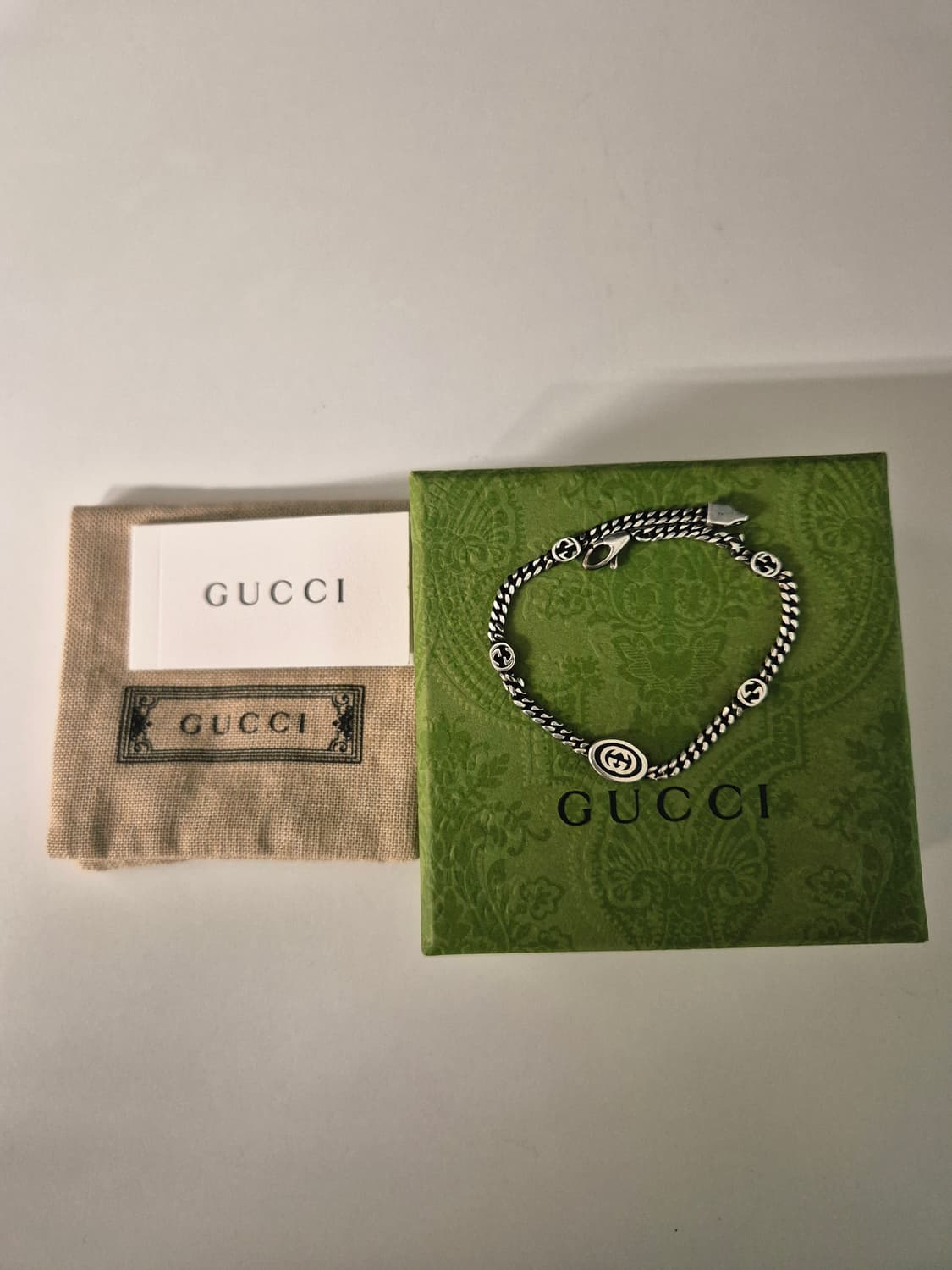 구찌 인터로킹 체인 팔찌  상품이미지1